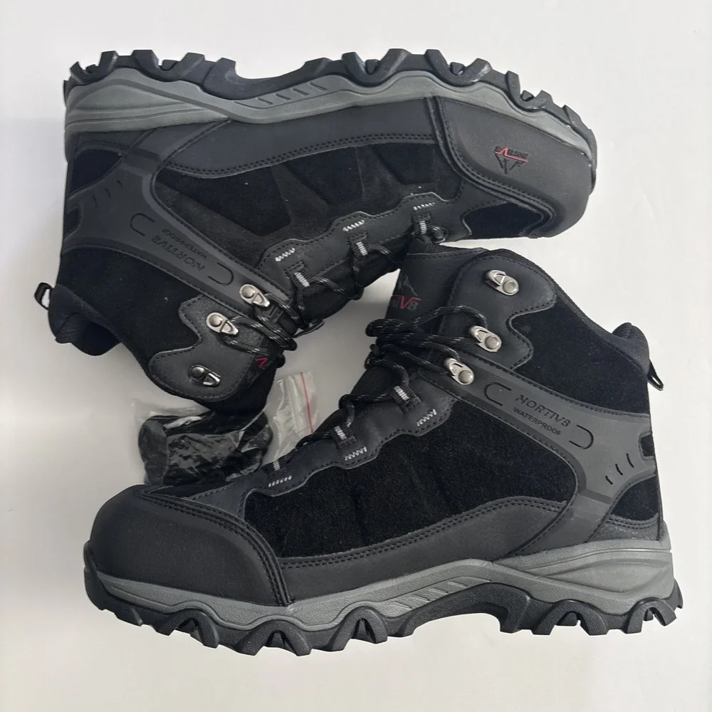NORTIV 8 Men's Work Hiking Boots Waterproof Non Slip NIB Sz12 NO Steel Toe